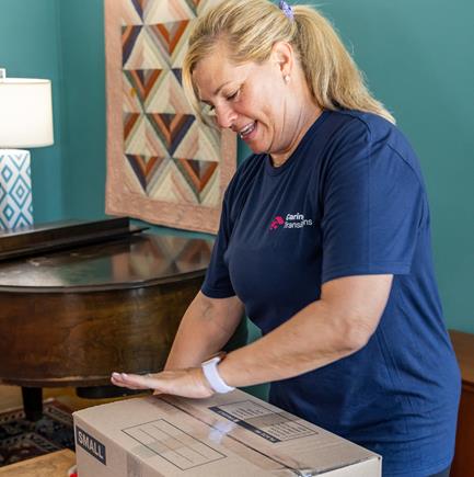 woman packing box
